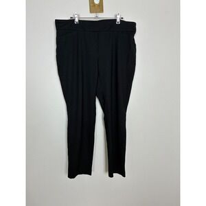 Dalia Black Pull On Stretch Dress Pants Tapered Leg Size XL D4183-E1863 (P6)